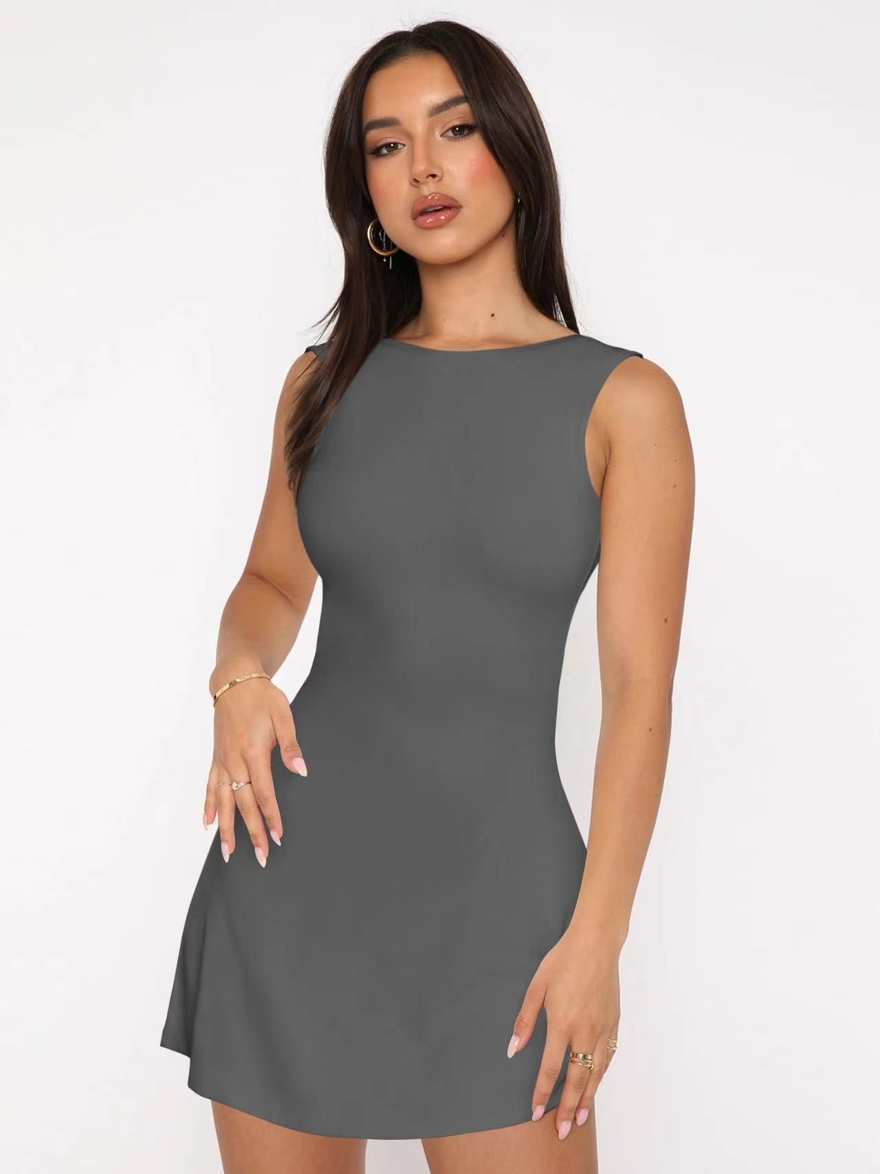 Damen Figurumspielendes Kleid Elegant Schnitt Eveloria