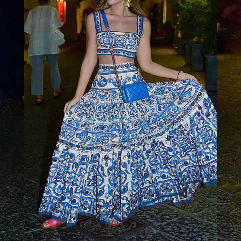 Damen Maxi-Kleid Floral-Druck Eveloria