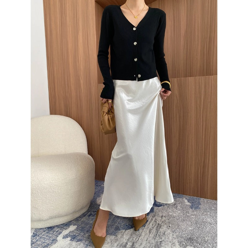 Damen Cardigan Rippenstrick Weich Pastell