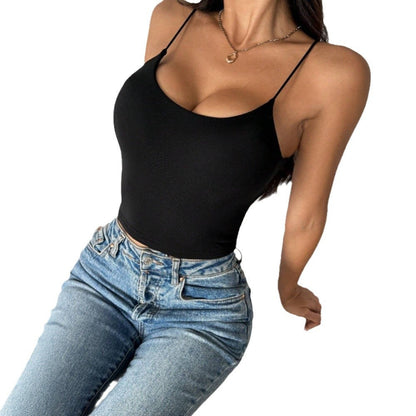 Damen Tanktop Spaghettiträger Figurbetont Eveloria