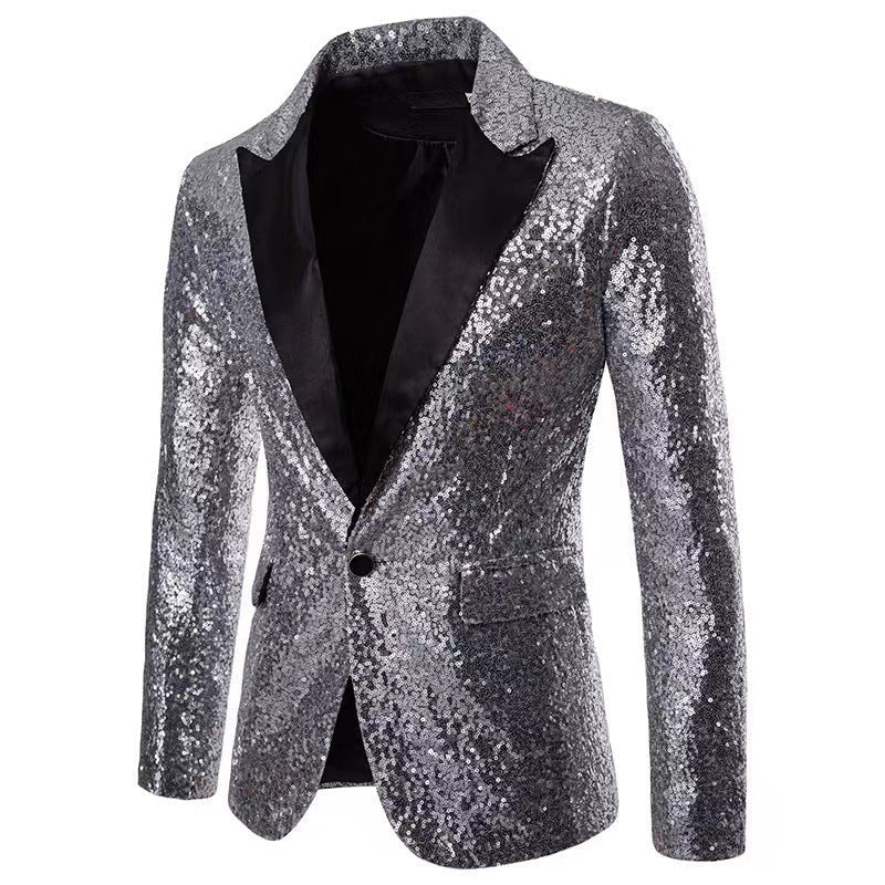 Herren Blazer Pailletten schimmernd Eveloria