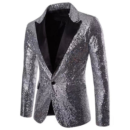 Herren Blazer Pailletten schimmernd Eveloria