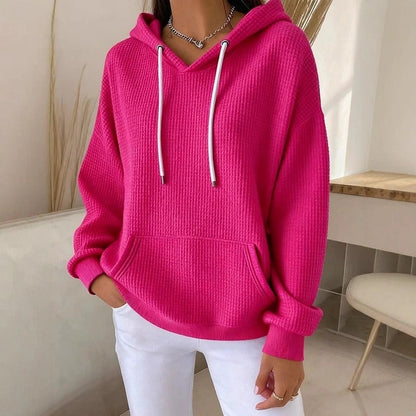 Damen Kapuzenpullover Strukturiertes Gewebe Eveloria