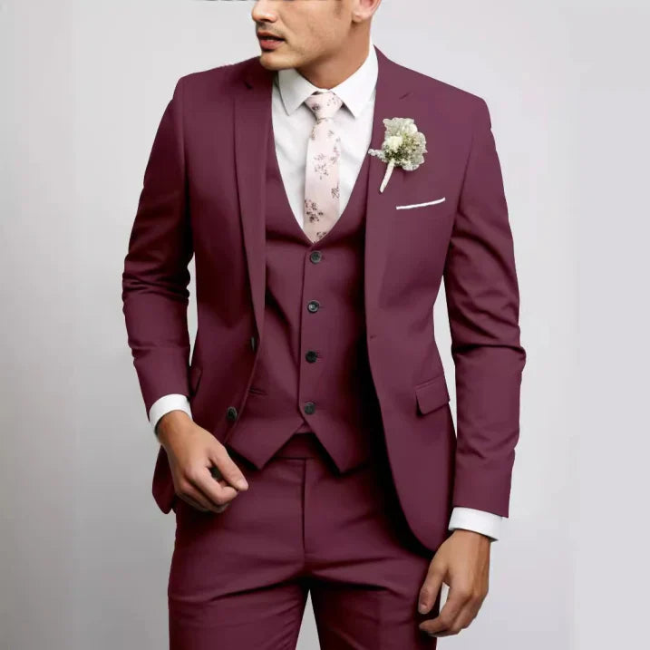 Herren Slim-Fit Komplettanzug