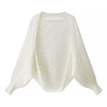 Damen Strickpullover Rautenmuster Bequem Eveloria