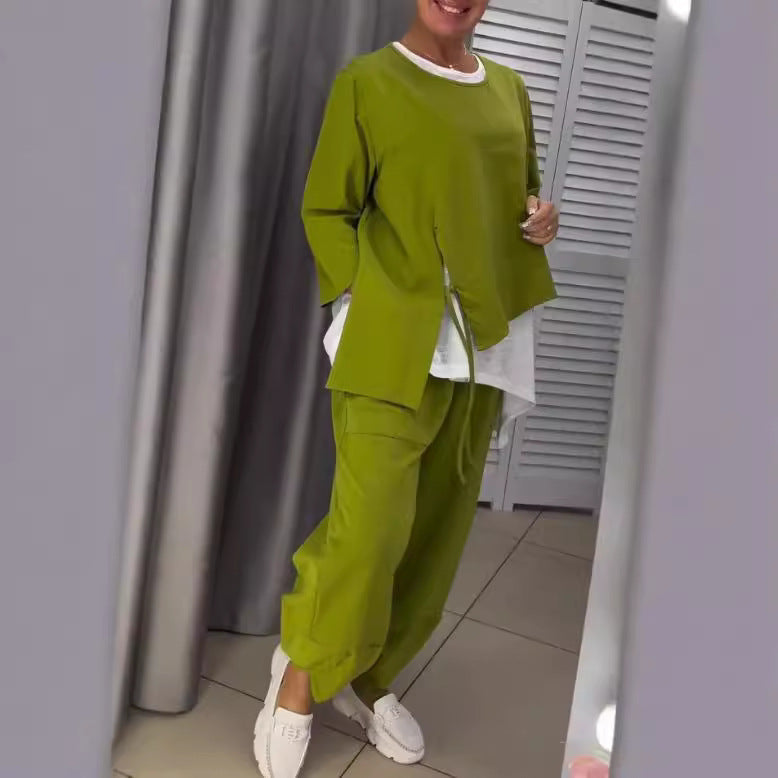 Damen Freizeit-Set 2-teilig Asymmetrisch Bequem