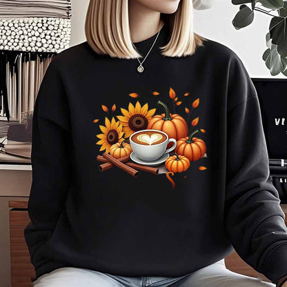 Damen Sweatshirt Herbstlich Motiv Spezialdruck Eveloria