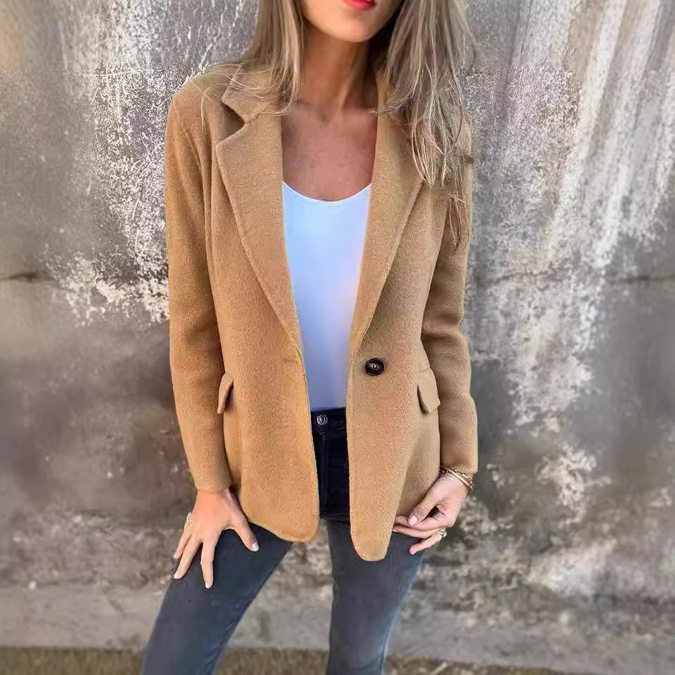 Damen Blazerjacke Weiches Fleece Eveloria