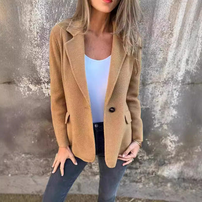 Damen Blazerjacke Weiches Fleece Eveloria