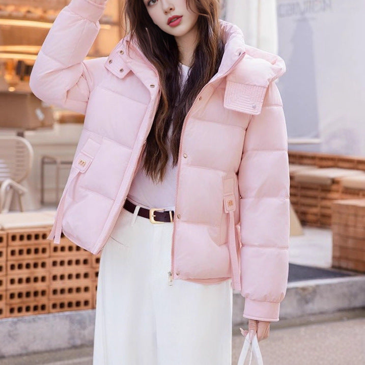 Damen Steppjacke Hochkragen Praktische Taschen Eveloria