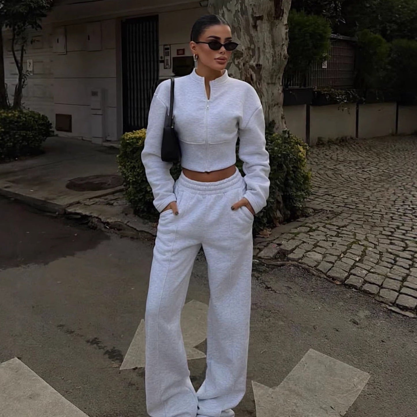 Damen Zweiteiler Ensemble Hochwertiges Material Bequem