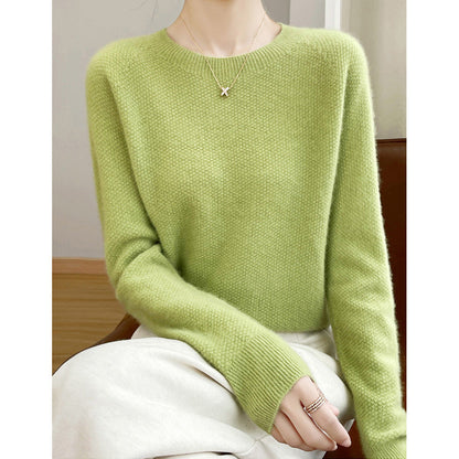 Damen Feinstrickpullover Rundhals Elegant Locker