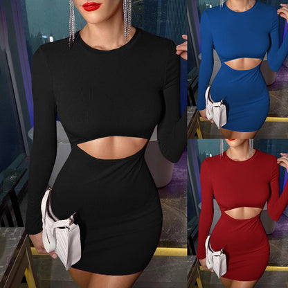 Damen Minikleid Cut-Out langärmlig Eveloria - Eveloria