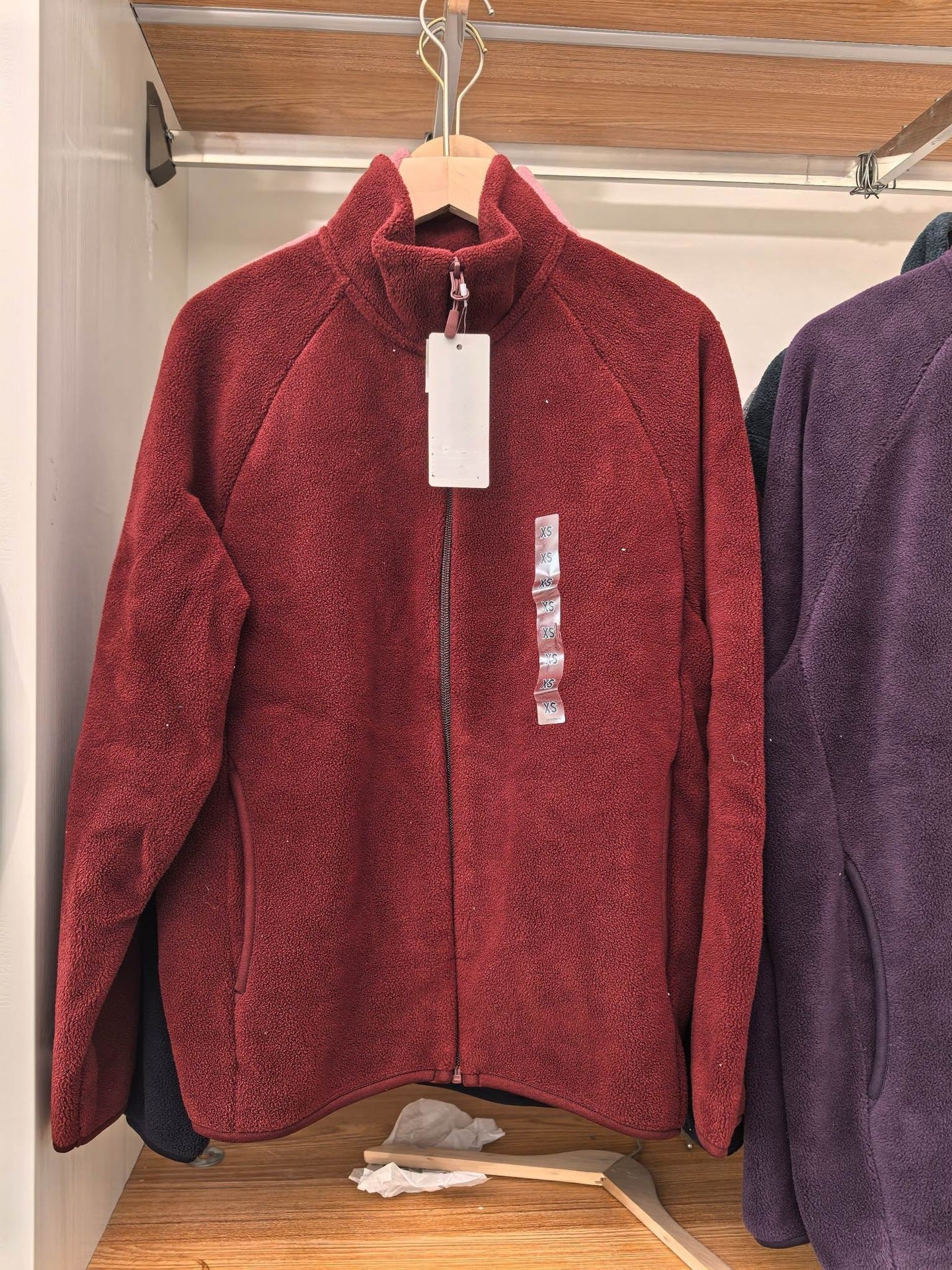 Damen Fleecejacke Hochkragen Seitentaschen Eveloria