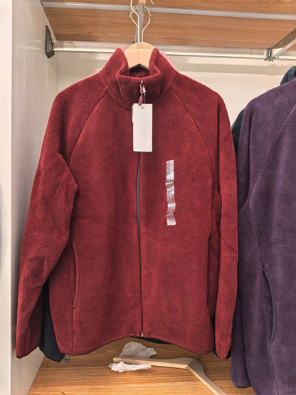 Damen Fleecejacke Hochkragen Seitentaschen Eveloria