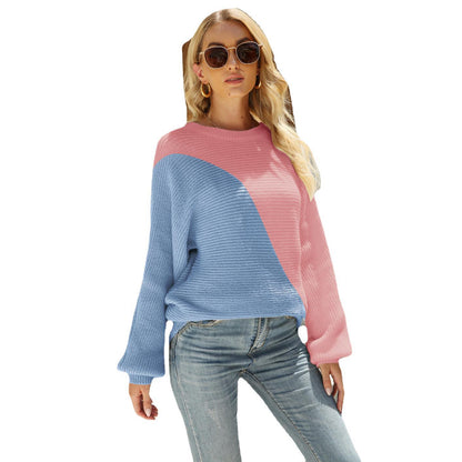 Damen Strickpullover Asymmetrisch Weit Eveloria