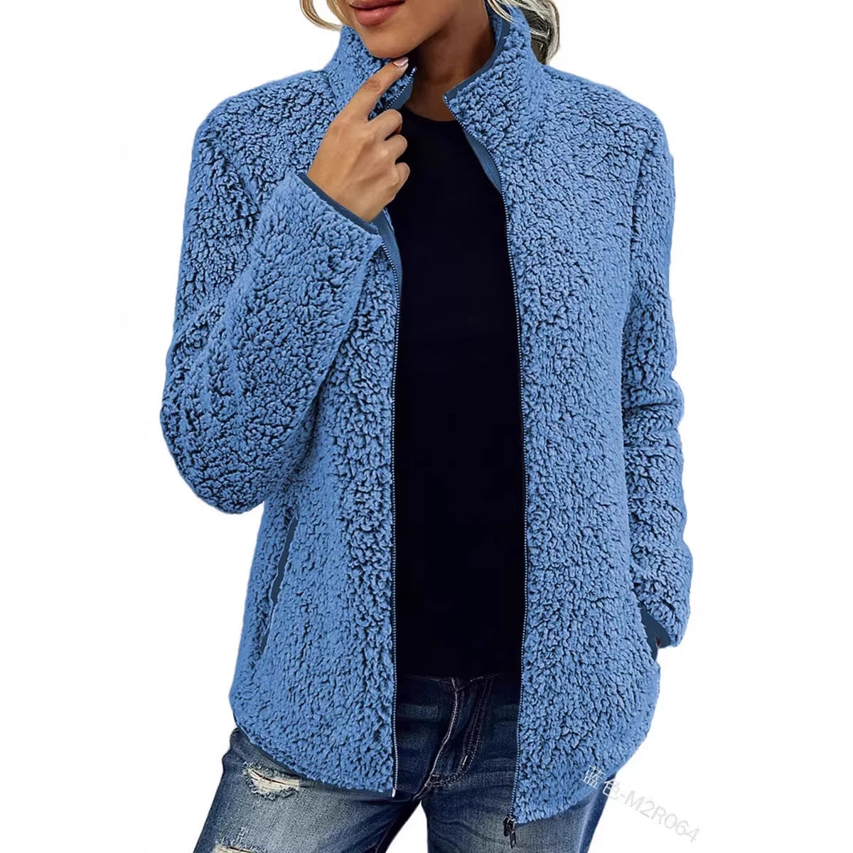 Damen Fleecejacke Weich Hochkragen Eveloria