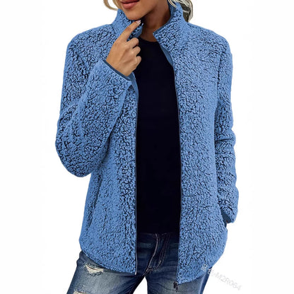 Damen Fleecejacke Weich Hochkragen Eveloria