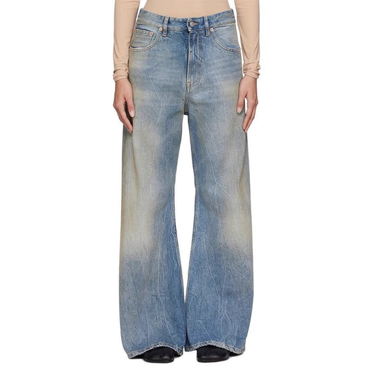 Damen Highwaist Jeans Weite Schnitt Eveloria - Eveloria