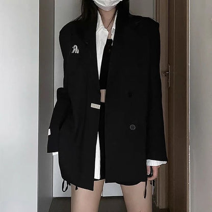 Damen Zweireiher Blazer Oversized Modern Eveloria