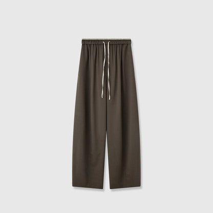 Damenweite Stoffhose Elastischer Bund Praktische Taschen
