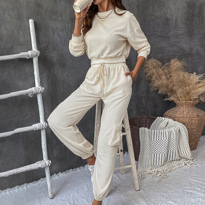 Damen Loungeanzug Elastisch Bequem Eveloria