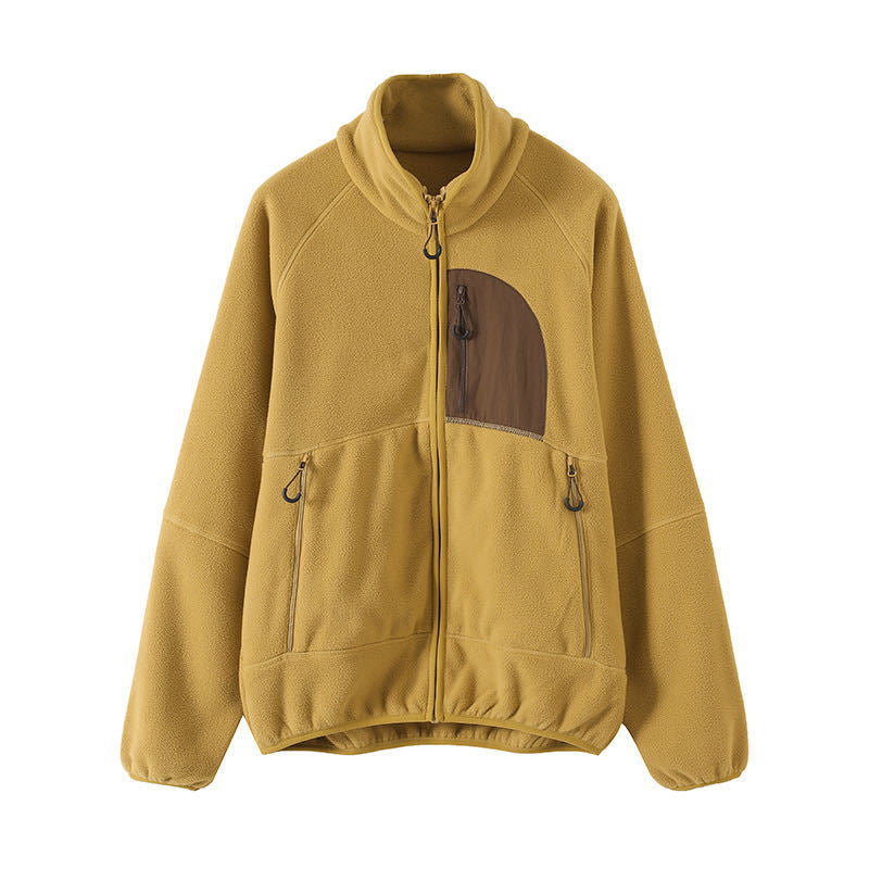 Damen Fleecejacke Hochschließend Praktische Taschen Eveloria