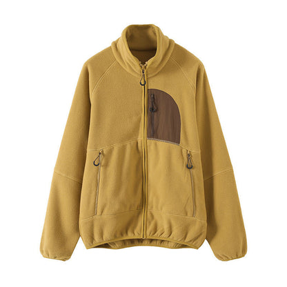 Damen Fleecejacke Hochschließend Praktische Taschen Eveloria