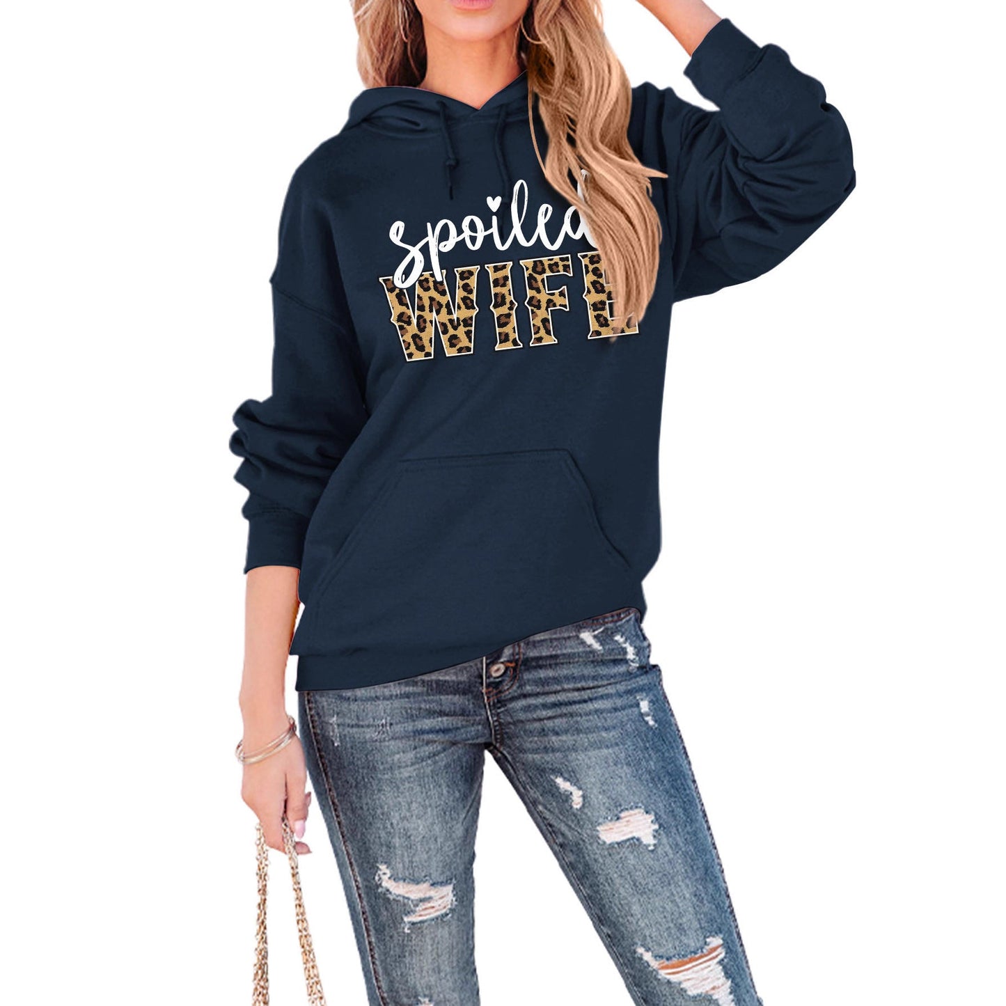 Damen Kapuzenpullover Eveloria Mit Schriftzug Elegantes Design
