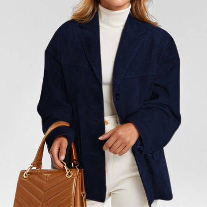 Damen Wildlederjacke Lässige Passform Eveloria