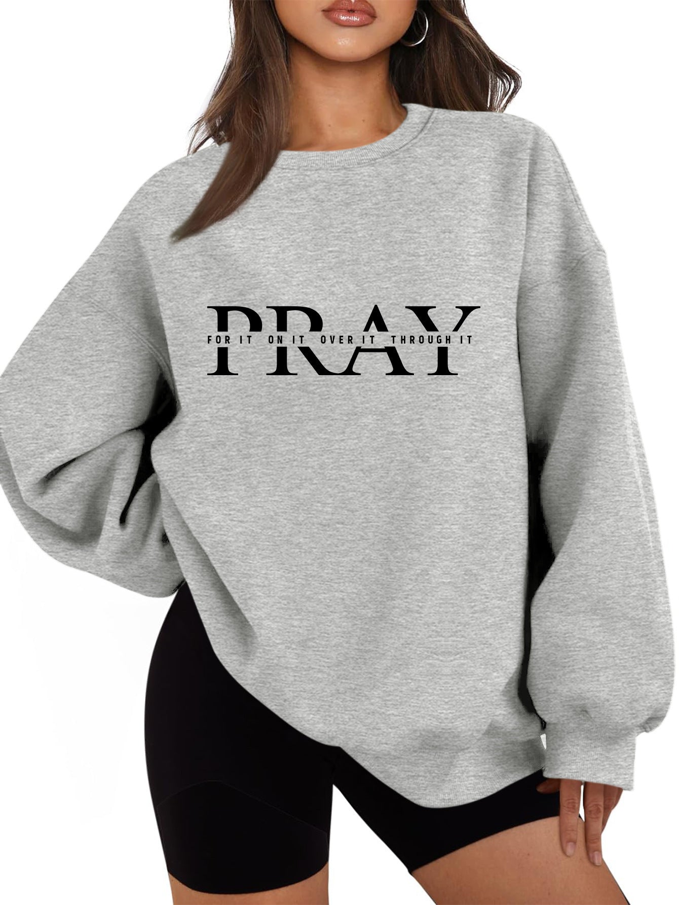 Damen Oversized Sweatshirt mit Aufdruck Eveloria