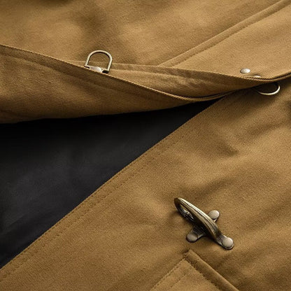 Damen Übergangsjacke modisch mit Knopfverschluss und großen Taschen