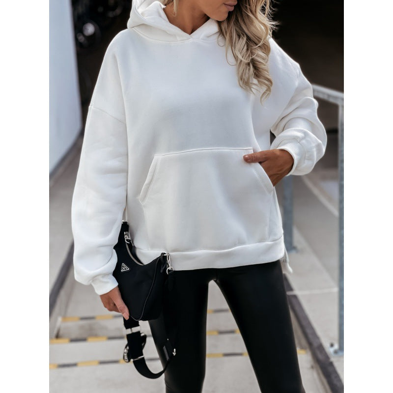 Damen Oversized Kapuzenpullover Kängurutaschen Bequem