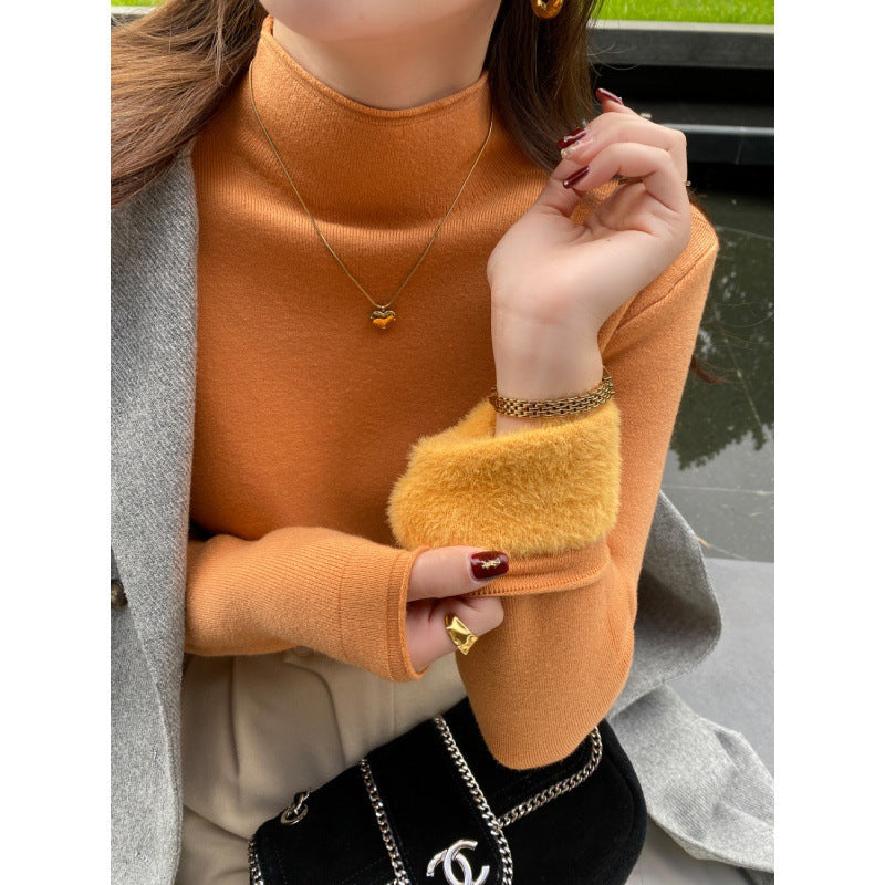 Damen Rollkragenpullover Weich Eveloria