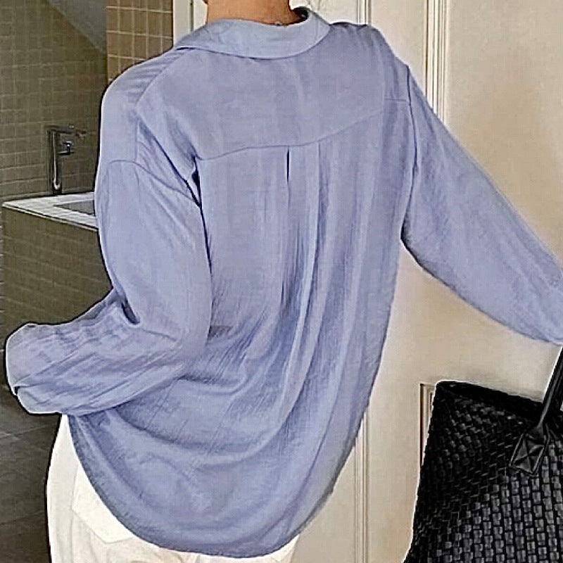 Damen Bluse mit Knoten-Detail und Rüschensaum Eveloria