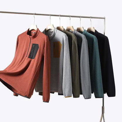 Damen Pullover Hochkragen Reißverschluss
