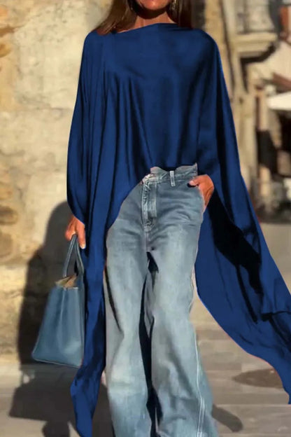 Damen Oversized-Oberteil Fließender Schnitt Eveloria
