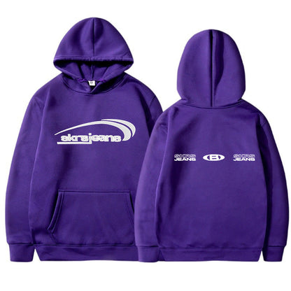 Damen Kapuzensweater Modernes Logo-Design Kängurutaschen