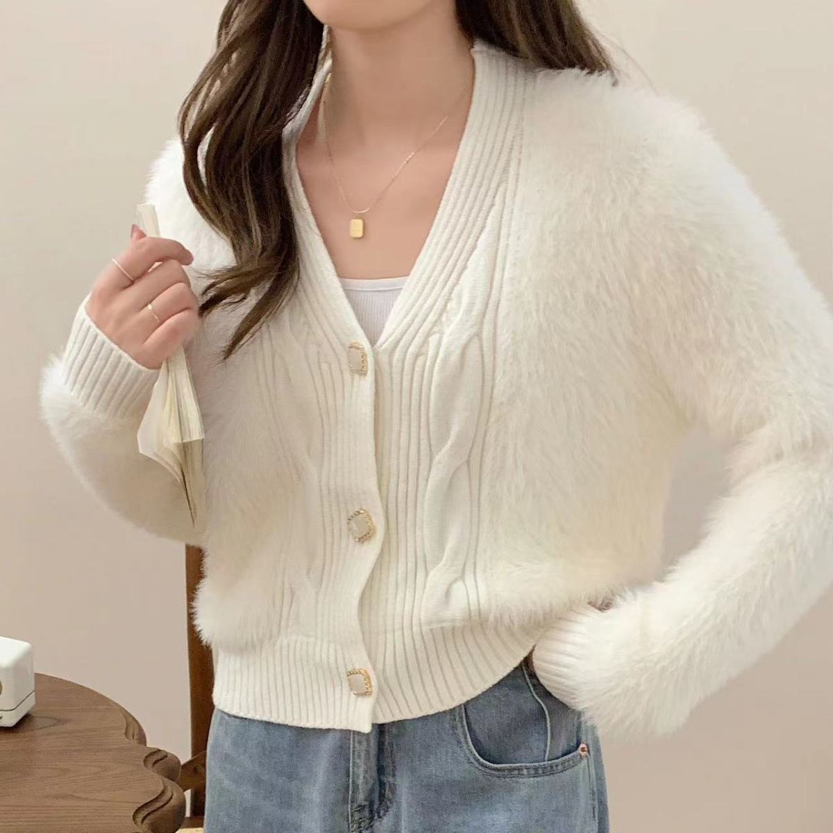 Damen Strickjacke Kuschelig Eveloria