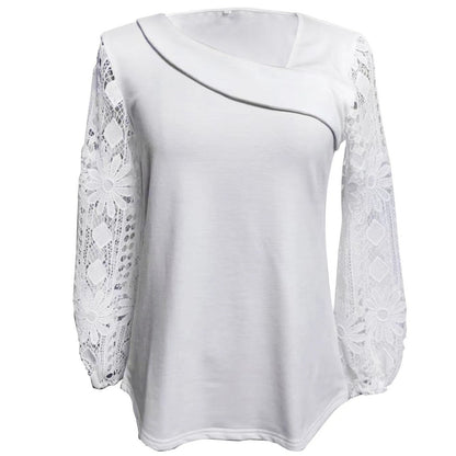 Damen Bluse Spitze Elegant Schwarz Eveloria - Eveloria