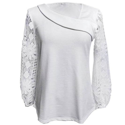 Damen Bluse Spitze Elegant Schwarz Eveloria - Eveloria