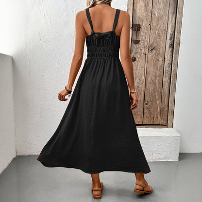 Damen Maxikleid Elastisch Verstellbare Träger Eveloria