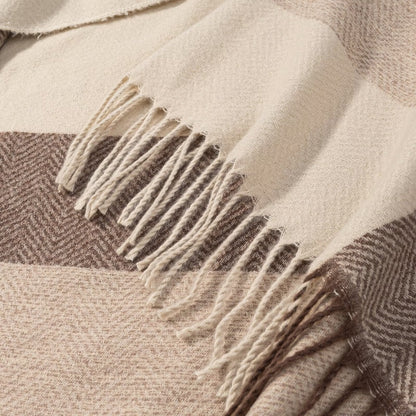 Damen Poncho Kuschelig Muster Eveloria