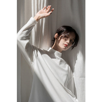 Damen Longsleeve-Oberteil Hochkragen Eveloria