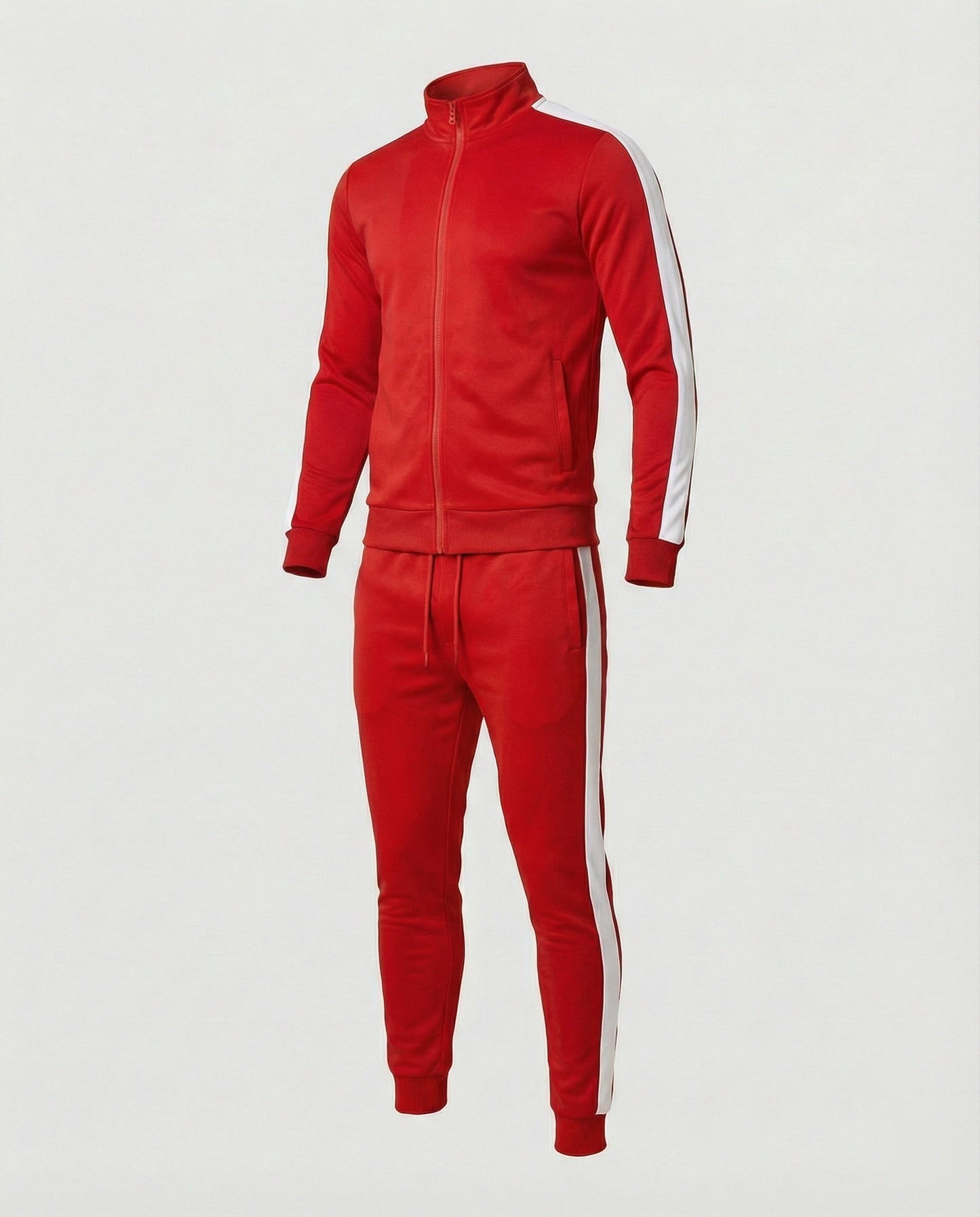 Herren Slim-Fit Trainingsanzug Stehkragen - Eveloria