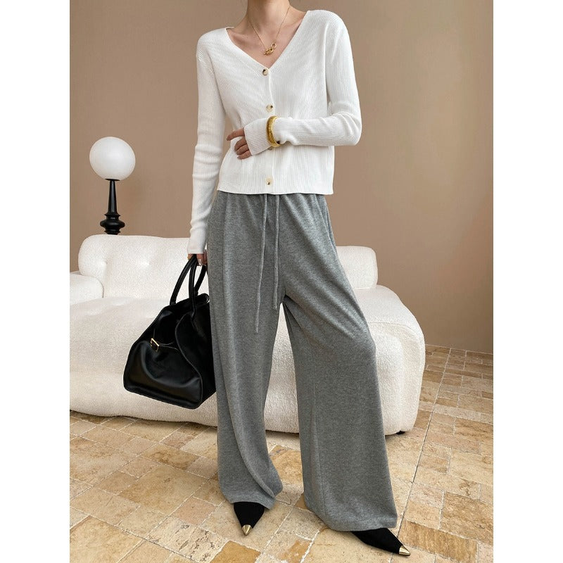 Damen Cardigan Rippenstrick Weich Pastell