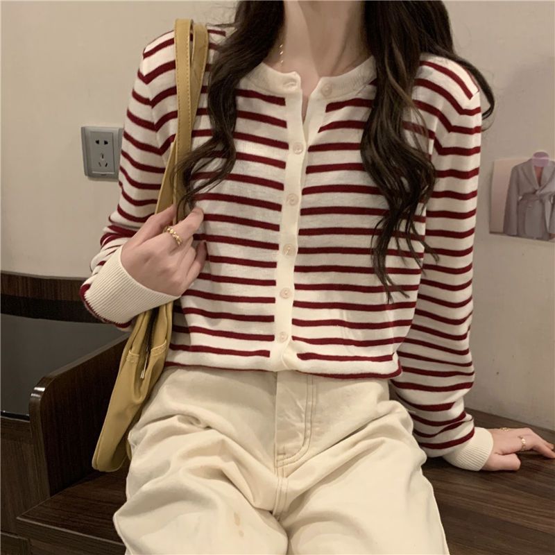 Damen Strickpullover Langärmlig Knopfverschluss Eveloria - Eveloria