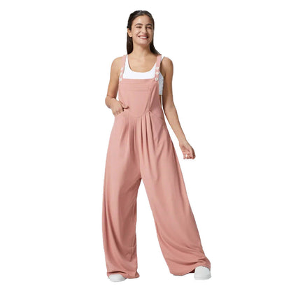 Damen Jumpsuit Weites Bein Elegantes Knopf-Design Eveloria