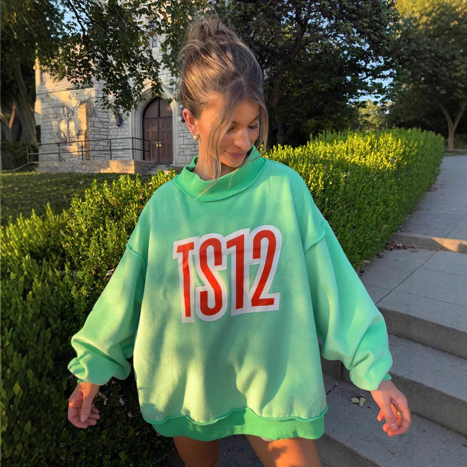 Damen Oversized Sweatshirt Grafikdruck Eveloria - Eveloria