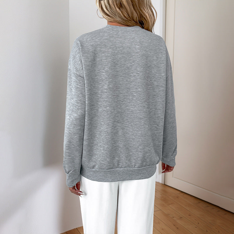 Damen Pullover mit Pailletten-Akzenten Glitzer Effekt